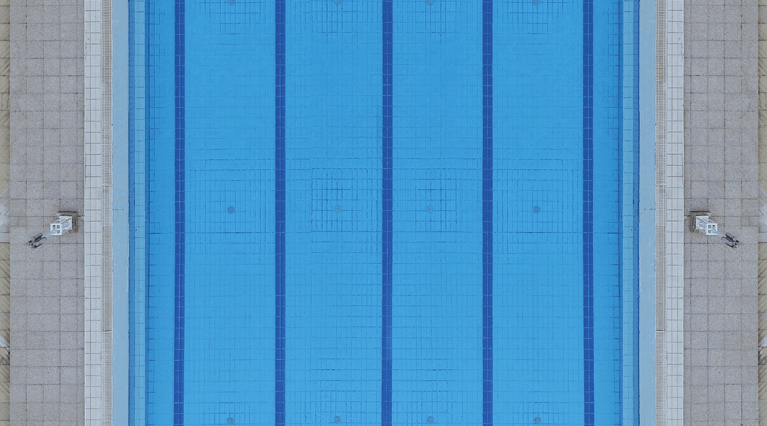 Birdview of a swimming pool